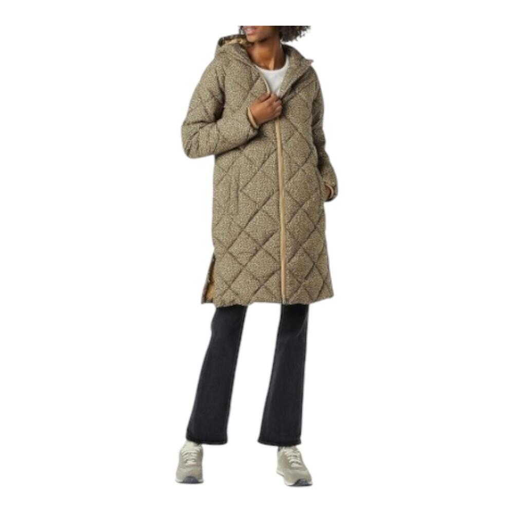 NWT Amazon Essentials Diamond Quilted Thick Down Jacket Knee Length Sz Small‎